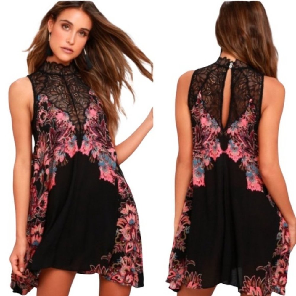 Free People Floral/Lace Dress